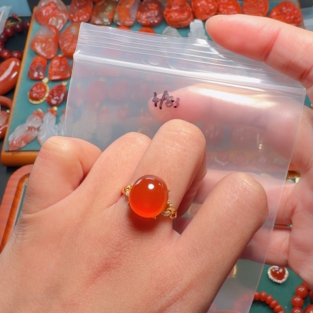 南红玛瑙南红银S925镶嵌