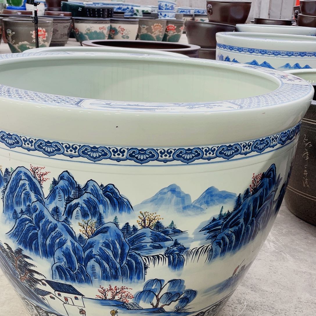 陶景德镇陶瓷鱼缸