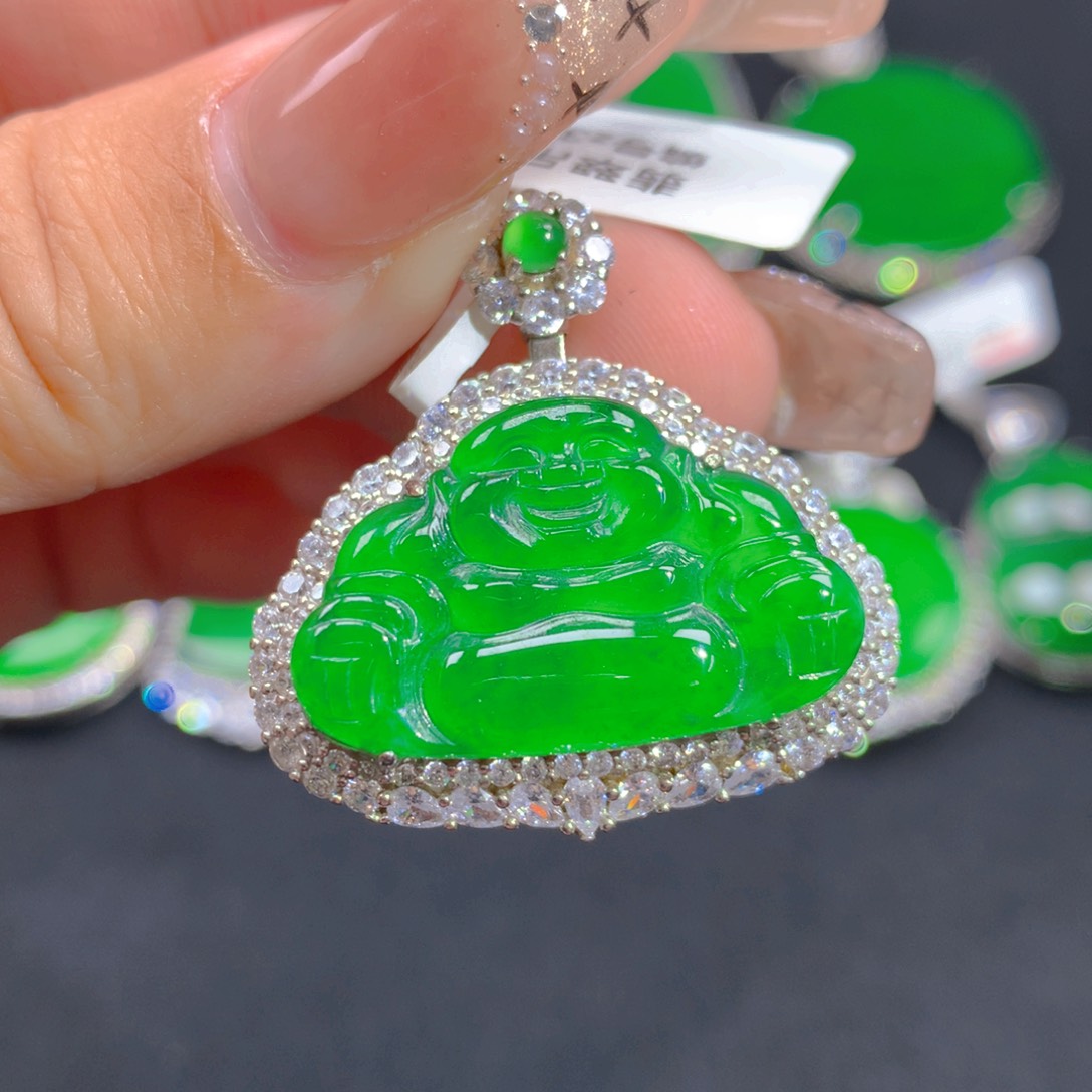 翡翠颈饰银S925镶嵌111111111