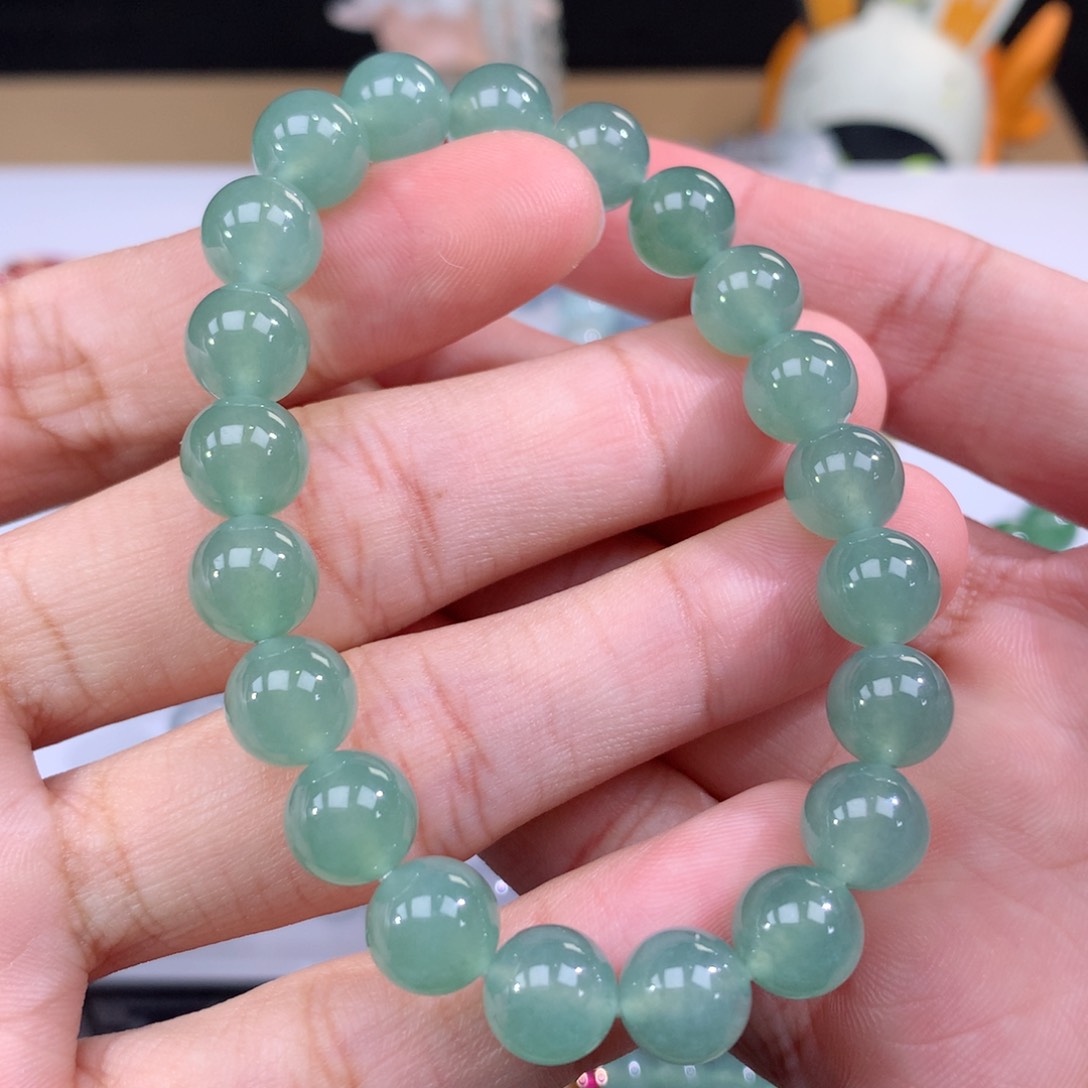 翡翠手链未镶嵌卡9mm