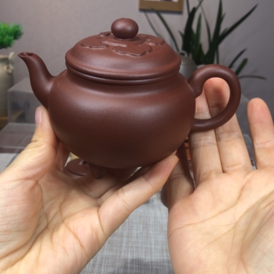 紫砂茶壶底槽清大彬如意210cc