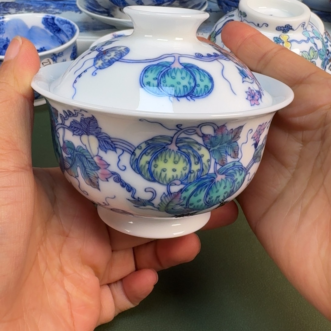 陶瓷景德镇纯手绘茶具圆圆288