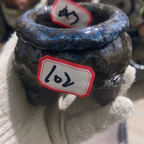 红陶粗陶花盆手工