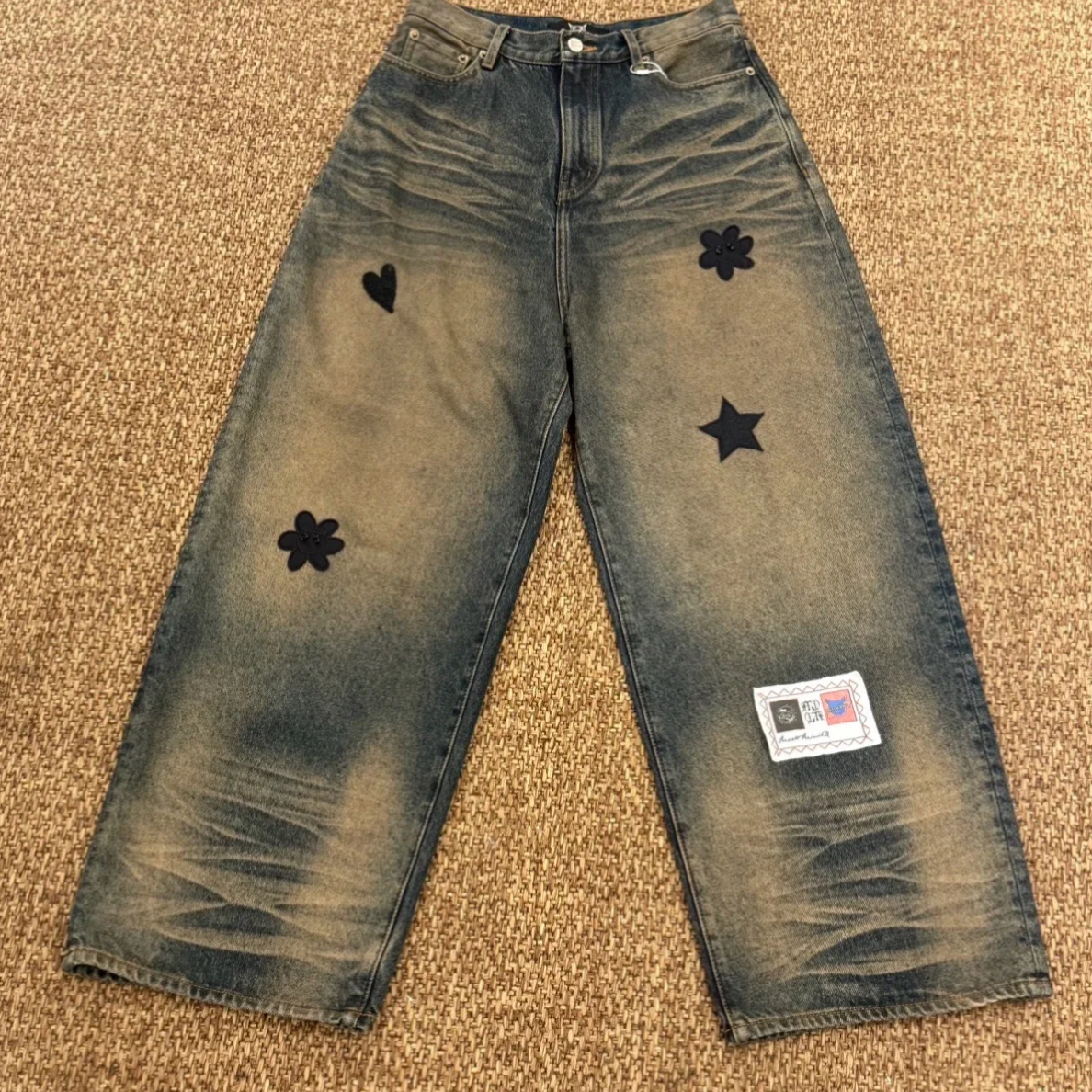 LMmmq灰黑色牛仔裤