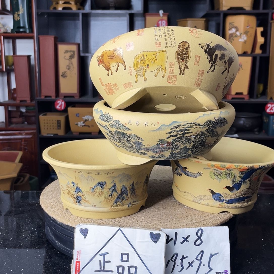 紫砂紫砂花盆紫砂艺术