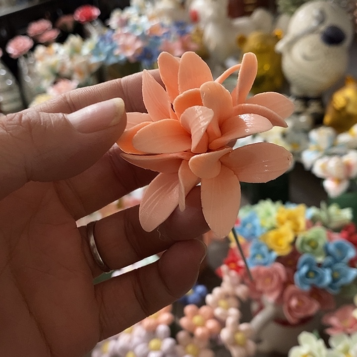 瓷片纯手工陶瓷花摆件1