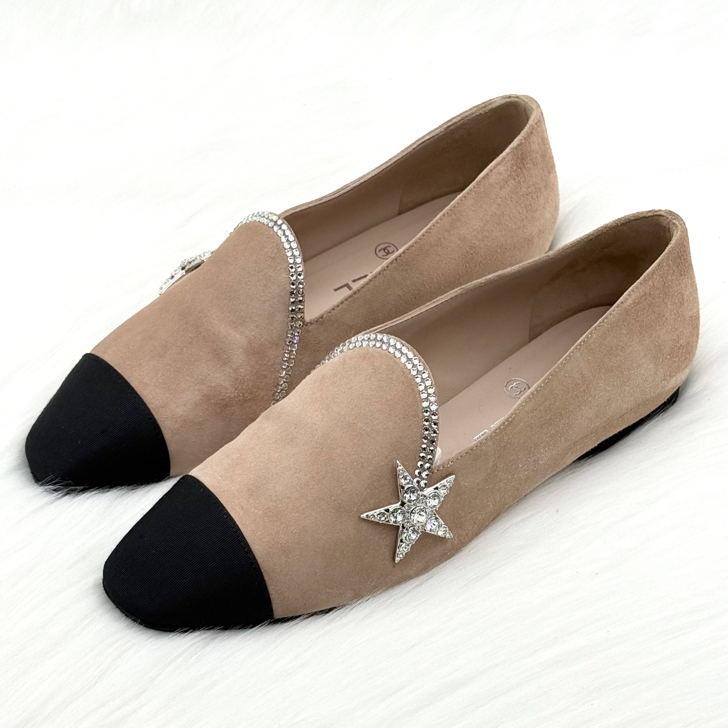 99新 Chanel/香奈儿 星钻乐福单鞋 36码 公价9k j1131