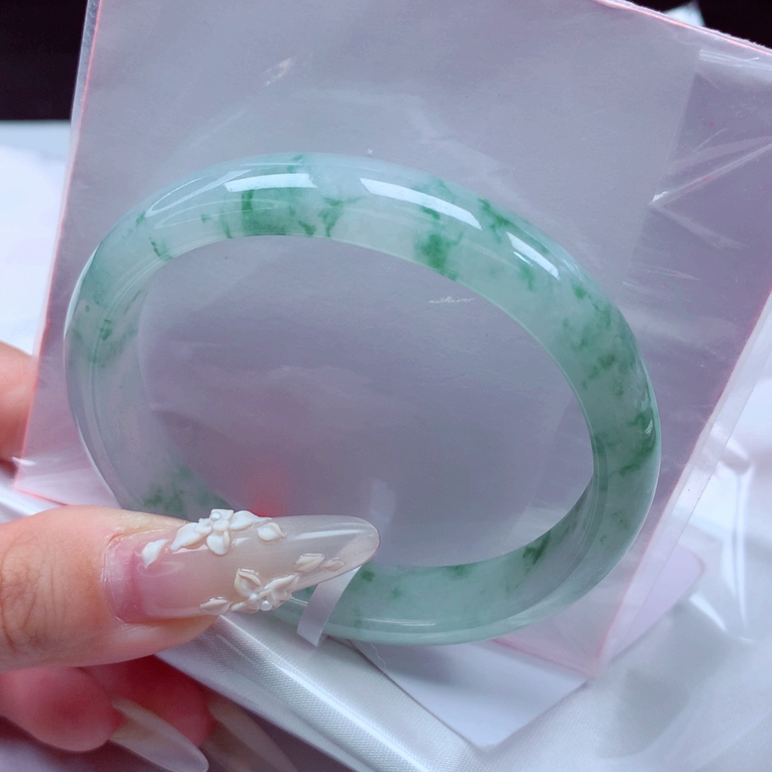 未镶嵌手镯翡翠天然缅甸翡翠A货手镯 贵妃16号