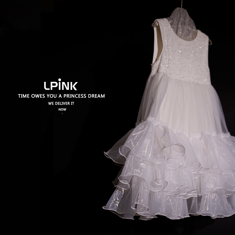 【Lpink童装 限量版】中大女童春秋款重工小仙女蛋糕礼服裙93000