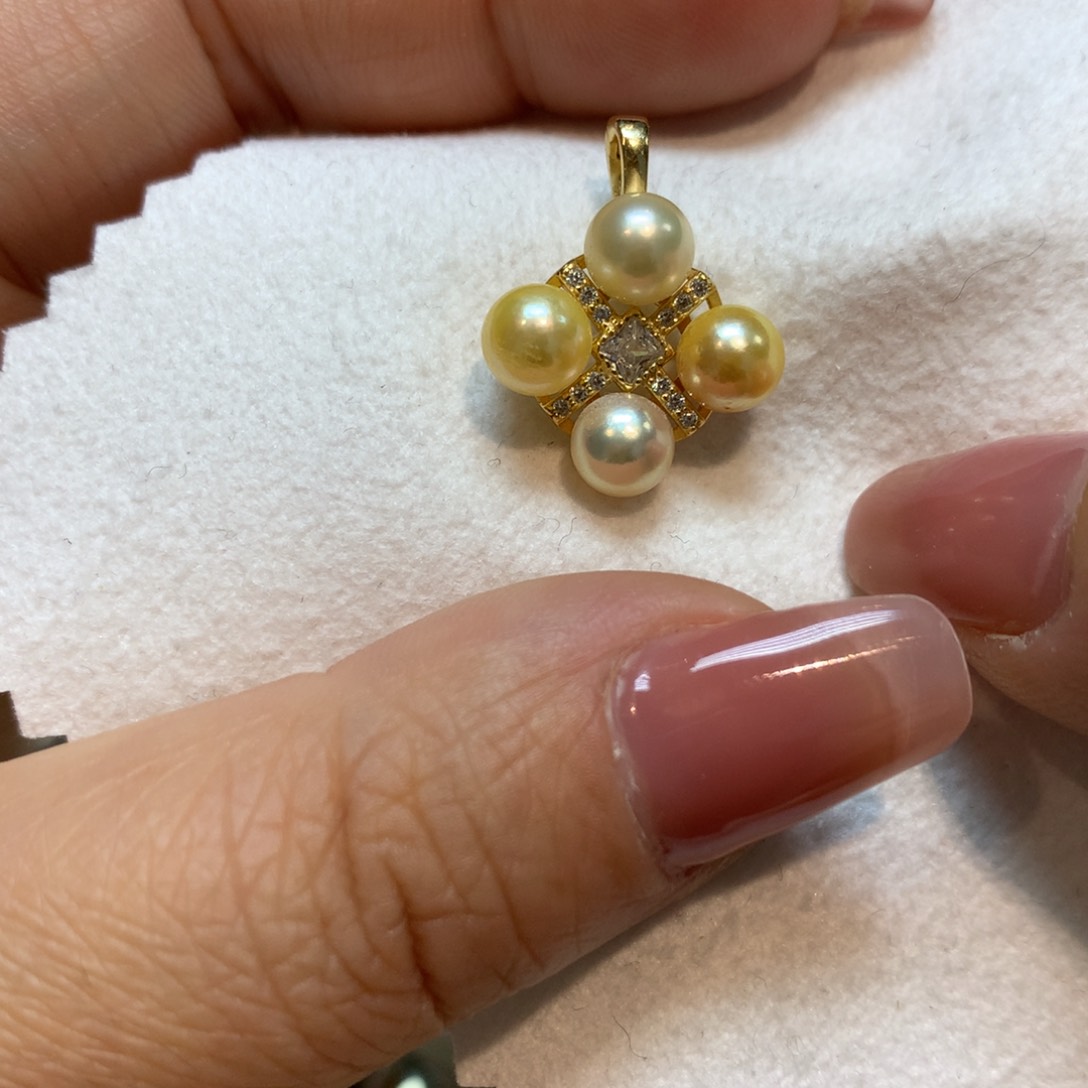 海水珍珠颈饰银S925镶嵌