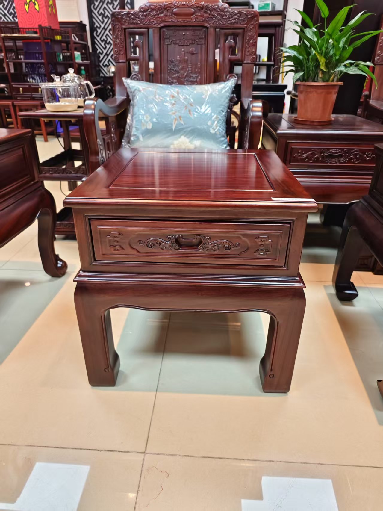 酸枝木 孤品角几尺寸长56宽54高56