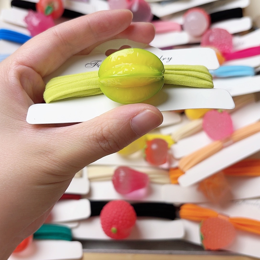 布艺非金属杨桃发绳