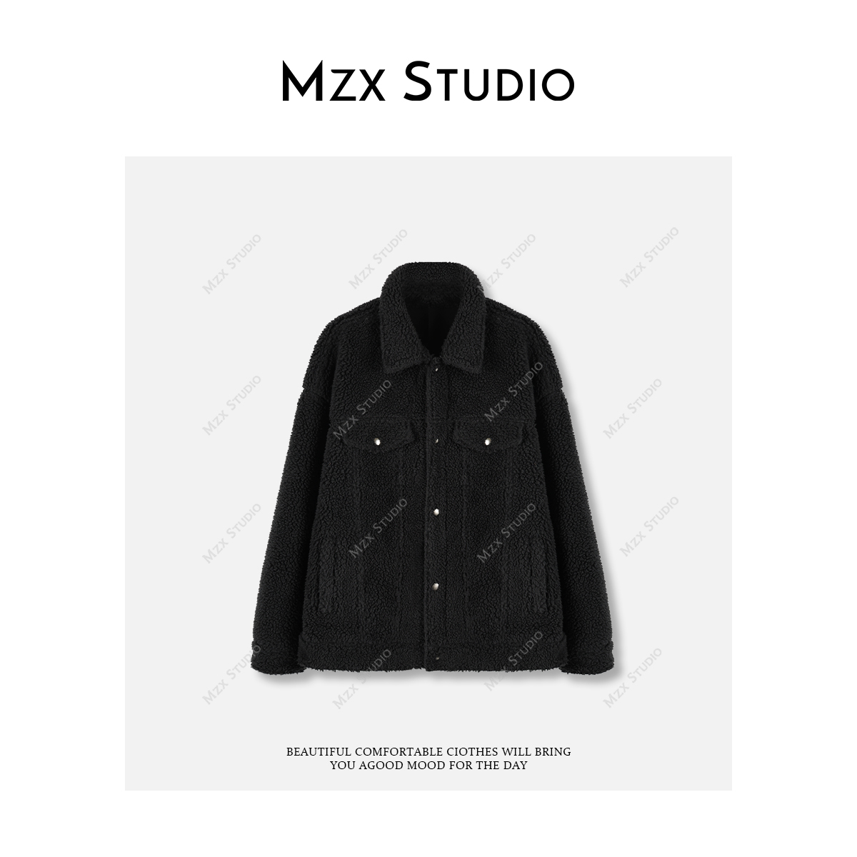 【MZXSTUDIO】“日系泰迪毛夹克冬季”简约休闲外套WT11695-C