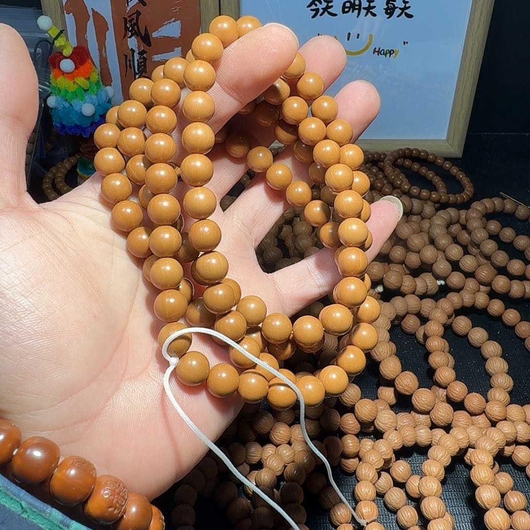 核桃原皮原色原生态光珠脖挂0.9