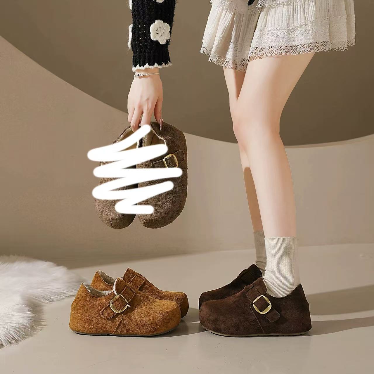 超秀气加绒勃肯鞋