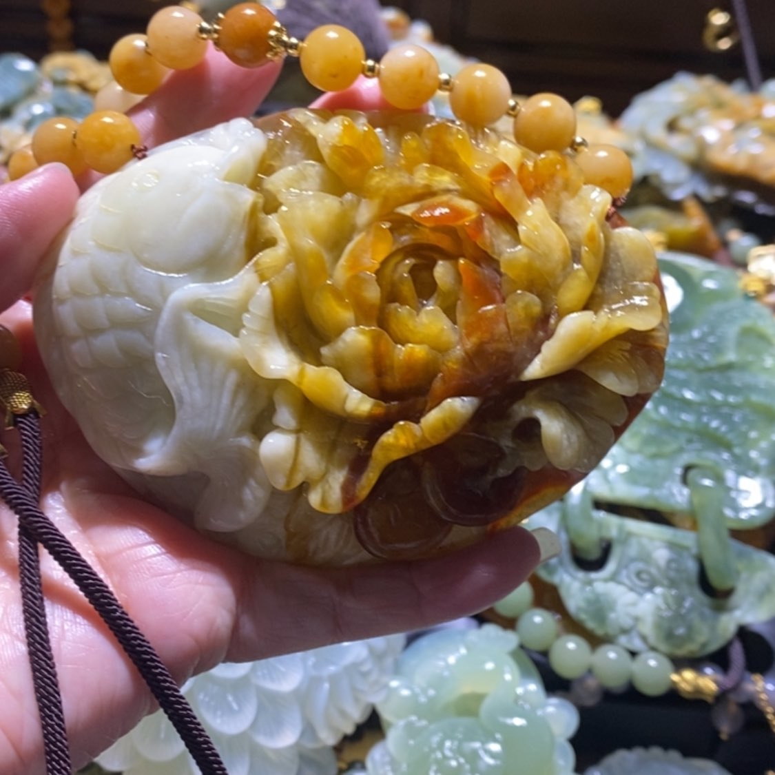 【闪购商品】岫玉毛衣链未镶嵌