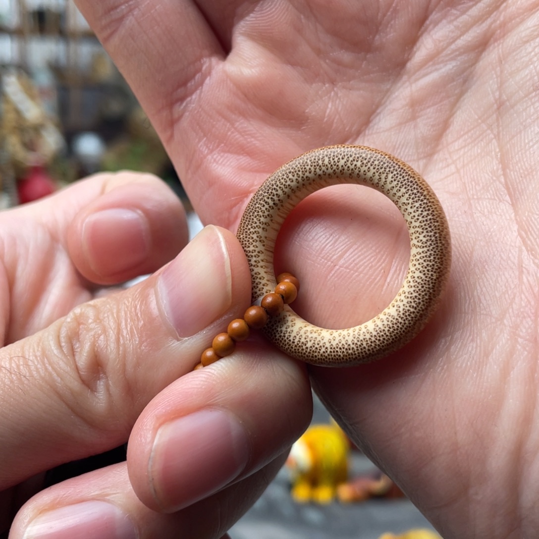 荷***月木方颜竹木艺术把件