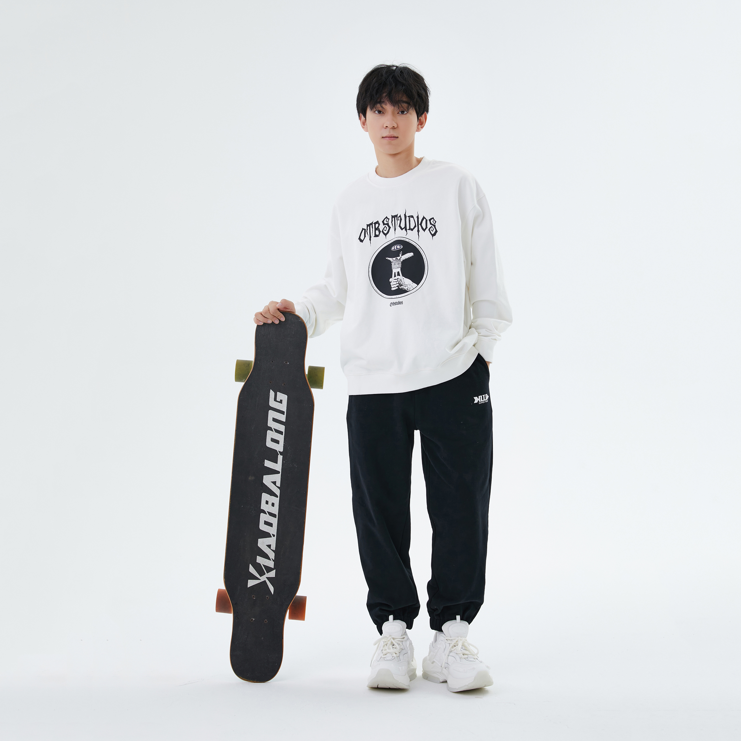 OTB美式潮牌印花圆领套头卫衣100%棉青铜爵  OTB020005