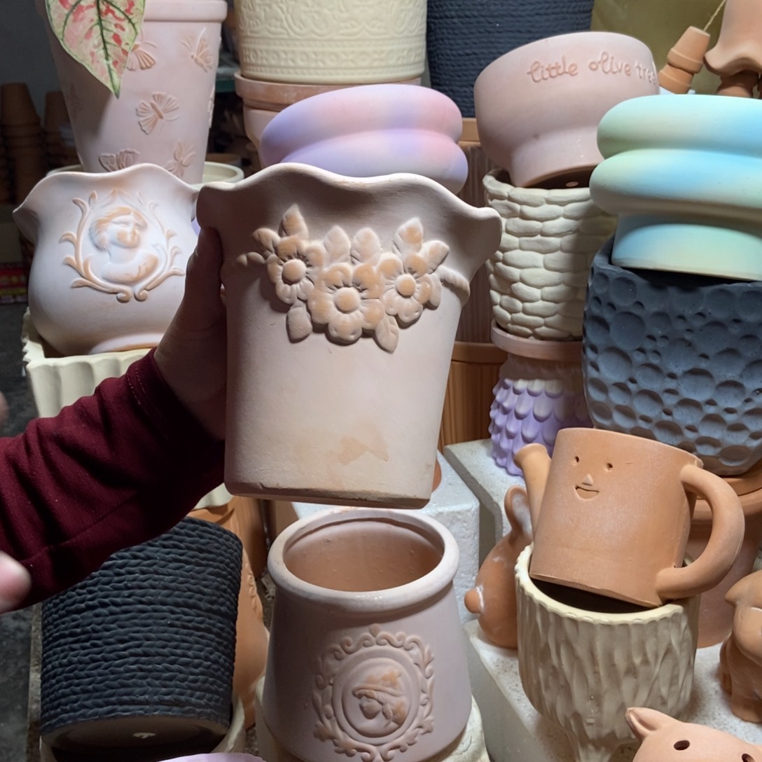 15×15雾化花边花束 粗陶1个