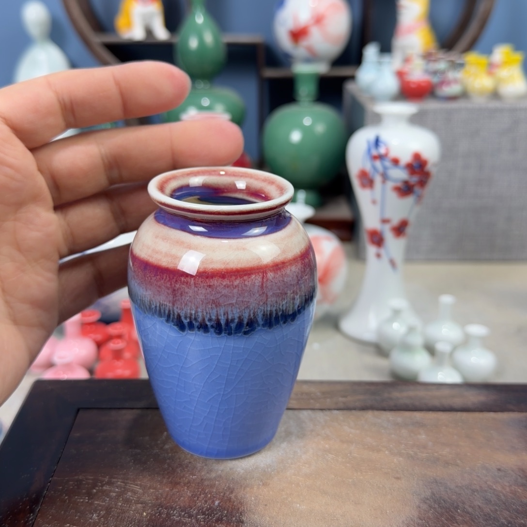 陶瓷手工小花器摆件