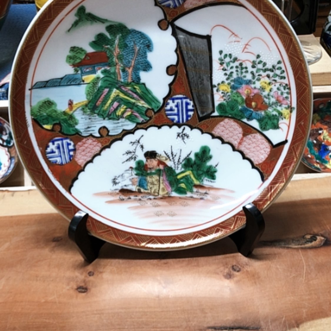 【闪购商品】碗直径21.5全新手绘九谷庄三盘
