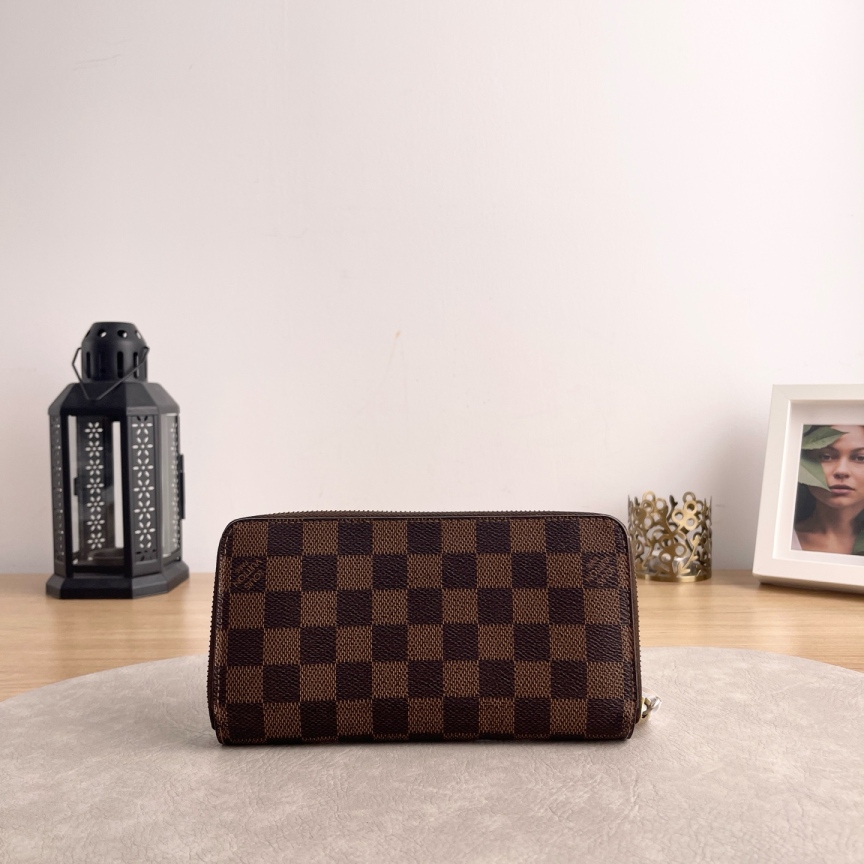 95新 LouisVuitton/路易威登 【九筒奢品】棋盘格长款钱包/2008