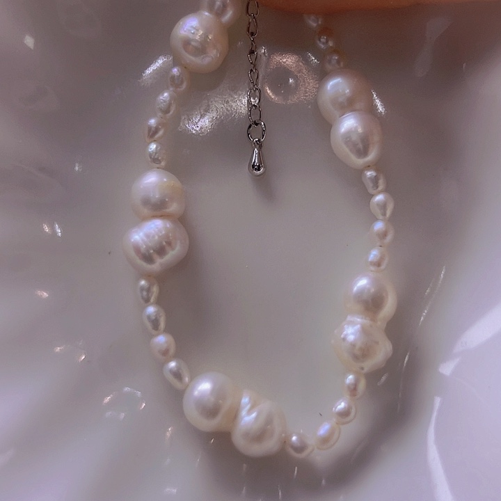 淡水珍珠手绳合金