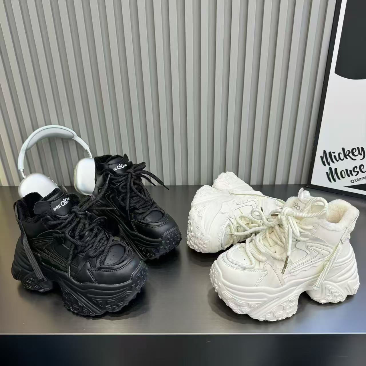 【Ly】大棉-欧洲站2025新款百搭厚底增高运动老爹鞋潮时尚休闲女鞋