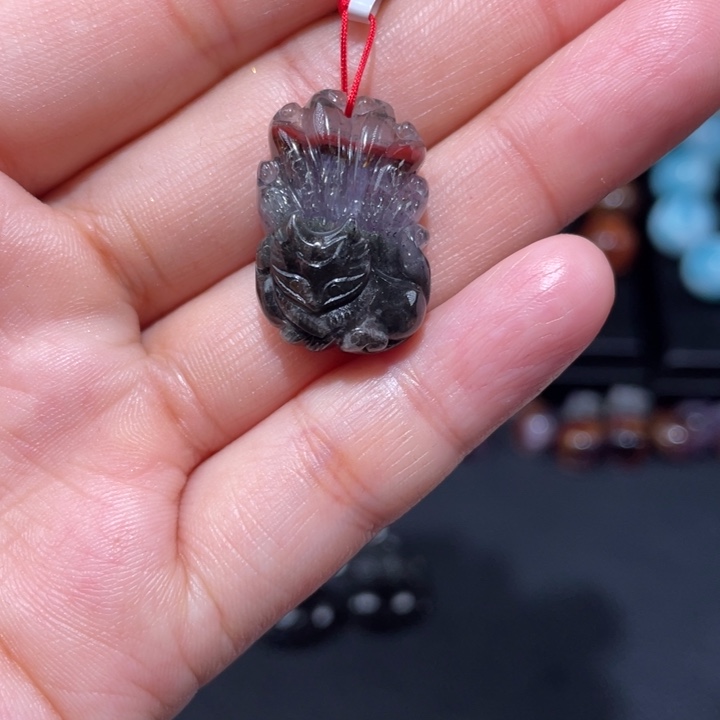 水晶颈饰未镶嵌极光吊坠