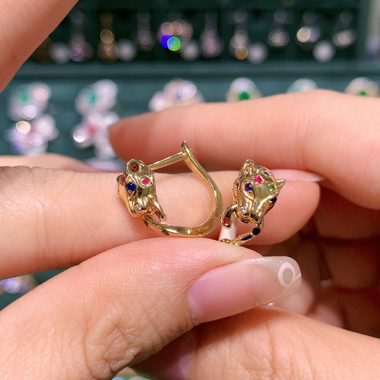 【闪购商品】蓝宝石耳帕18K金镶嵌