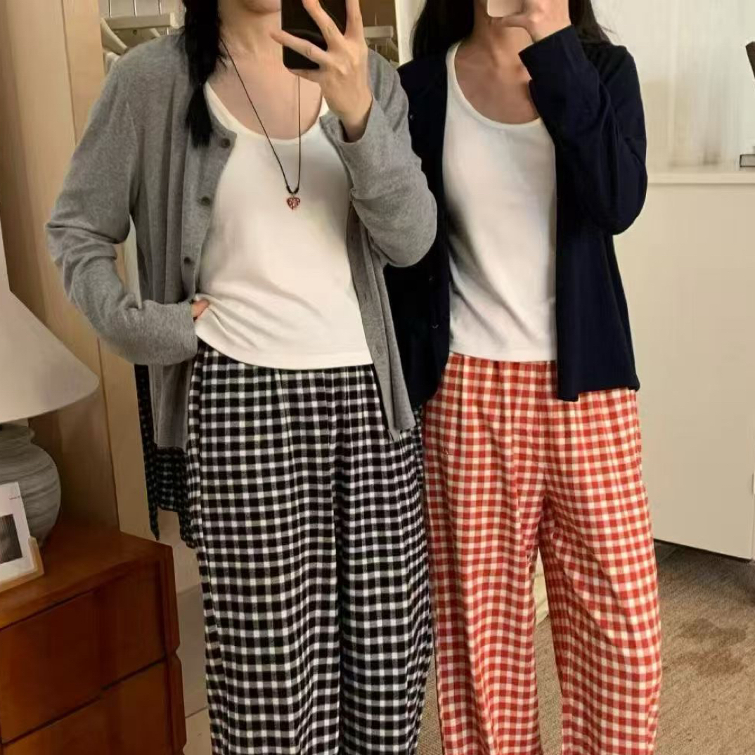 休闲款 可外穿睡衣家居服带胸垫