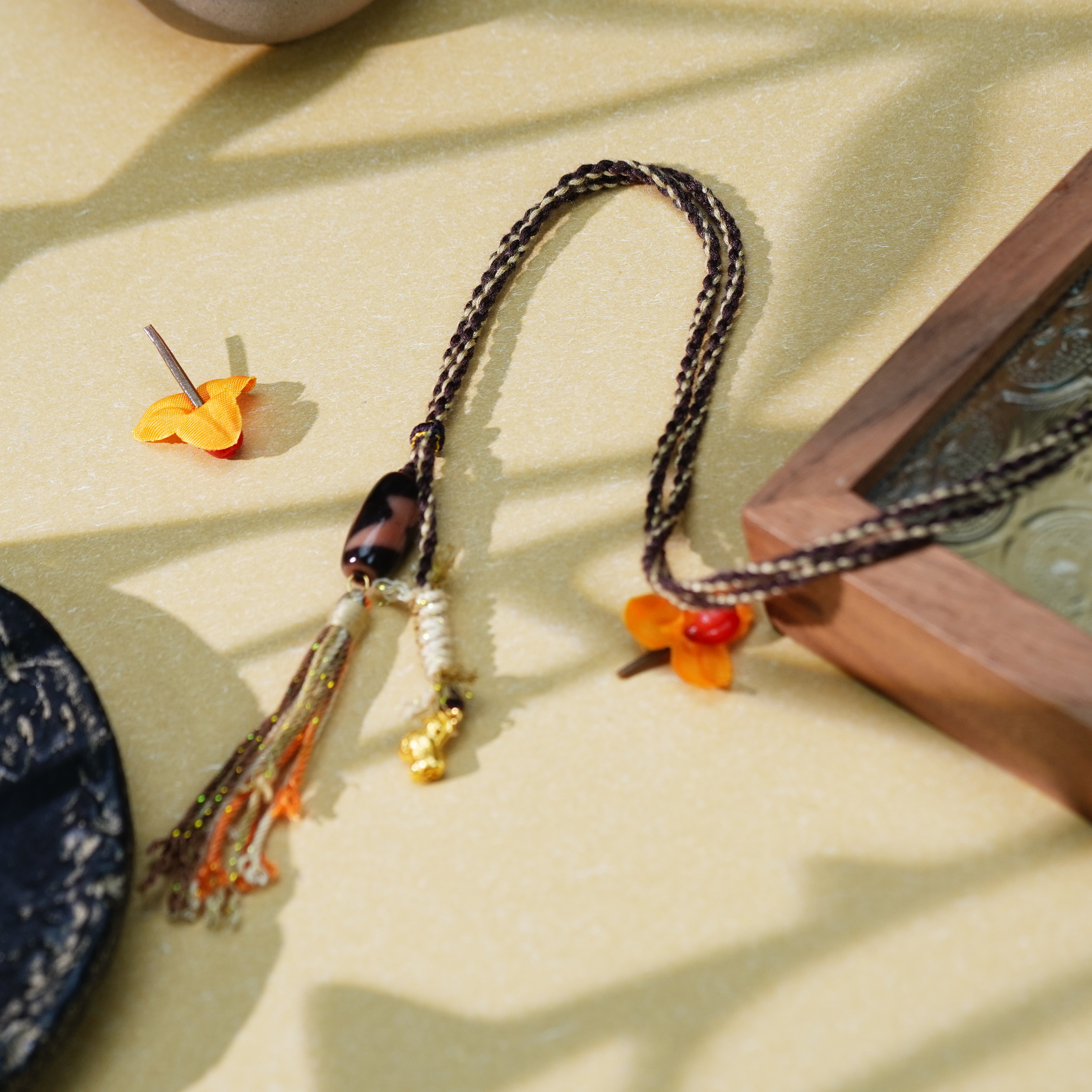 【琪钰】必成#五闪天珠18K金马到成功项链绳