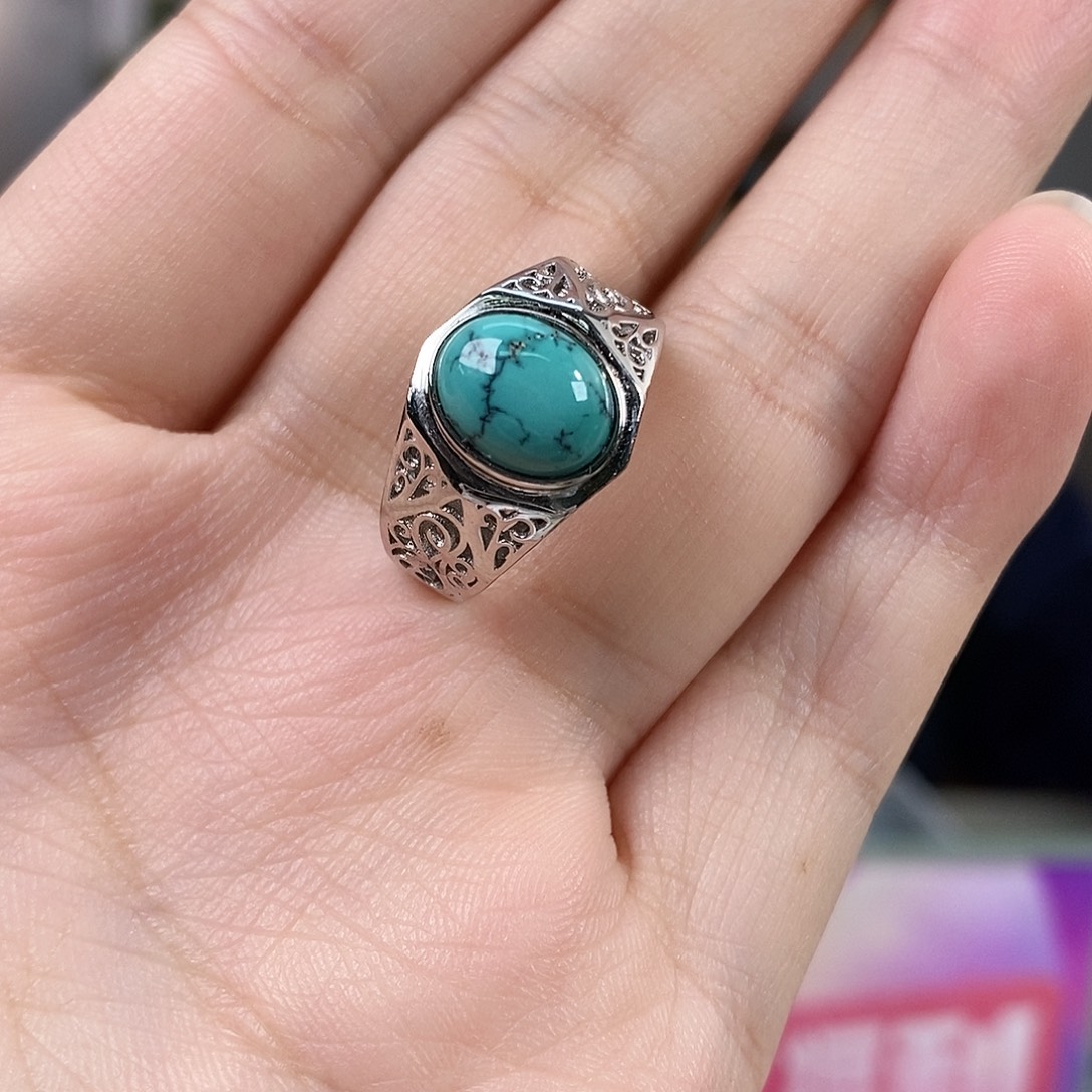 绿松石银S925镶嵌珠宝奇石