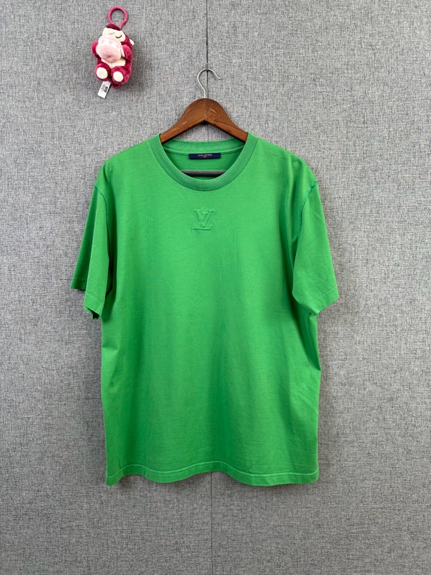 99新 LouisVuitton/路易威登 xl码/lv 圆领短袖 绿色/r201/7700