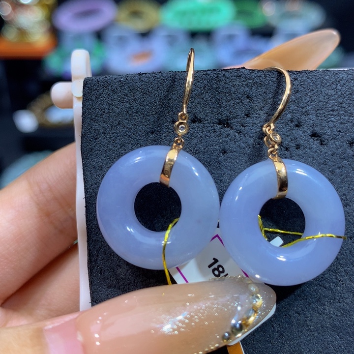 翡翠18K金镶嵌手链翡翠