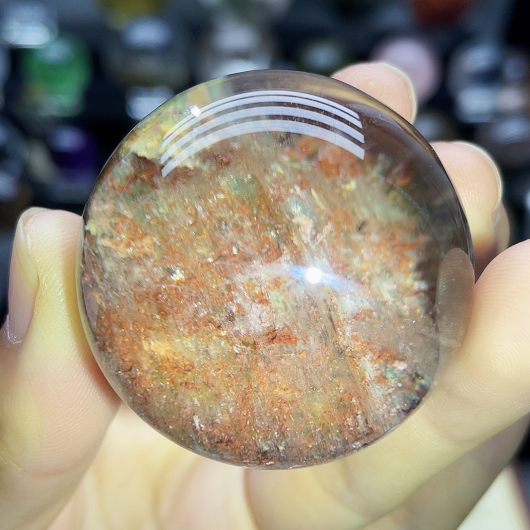 未镶嵌珠宝半成品水晶天然幽灵41.5mm