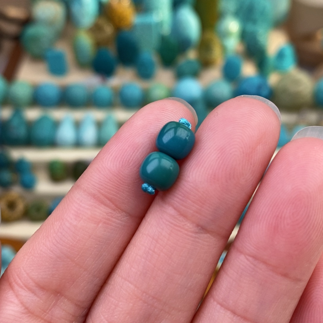 绿松石珠宝奇石未镶嵌6mm