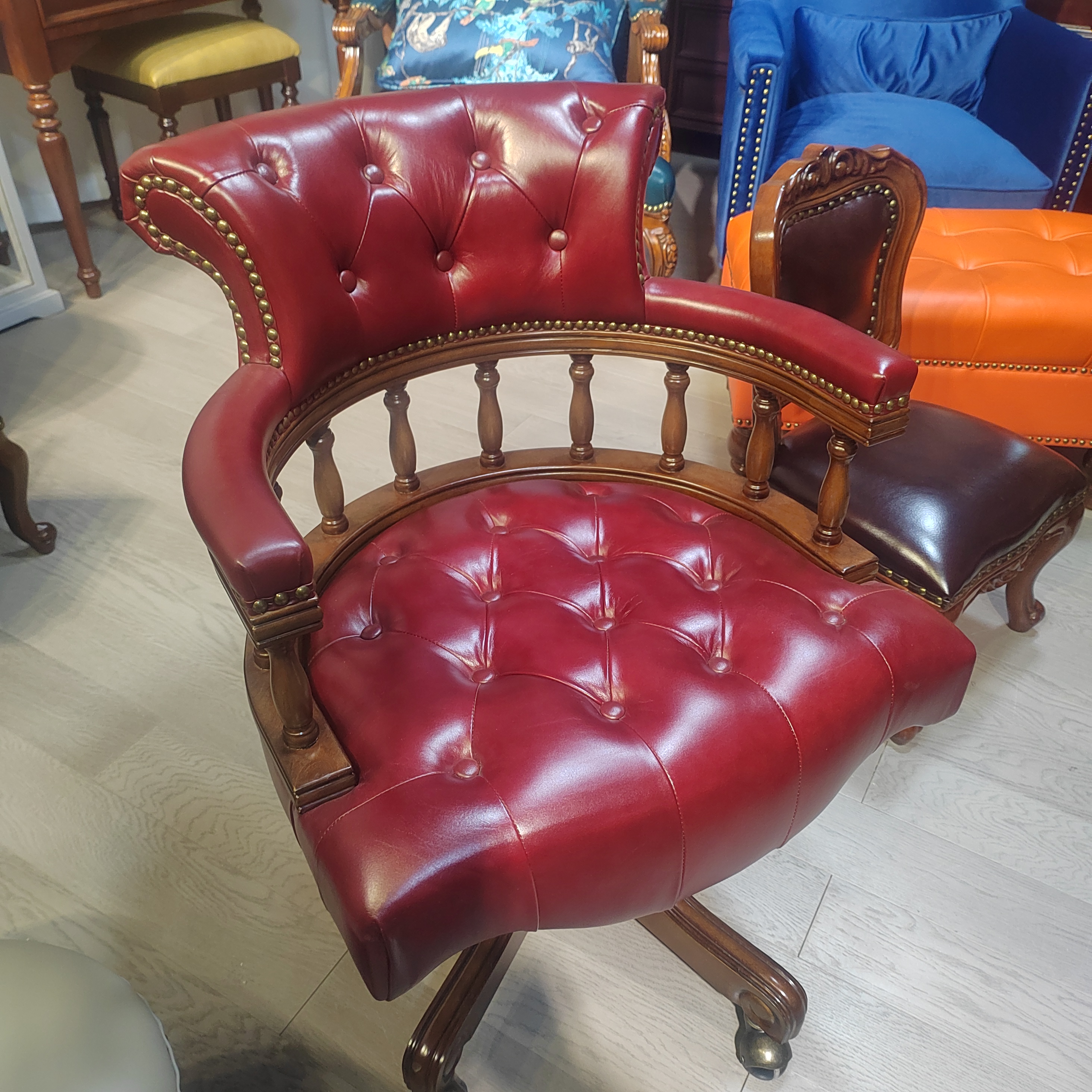 所有客厅单人真皮沙发椅款式颜色定制链接截图联系客服