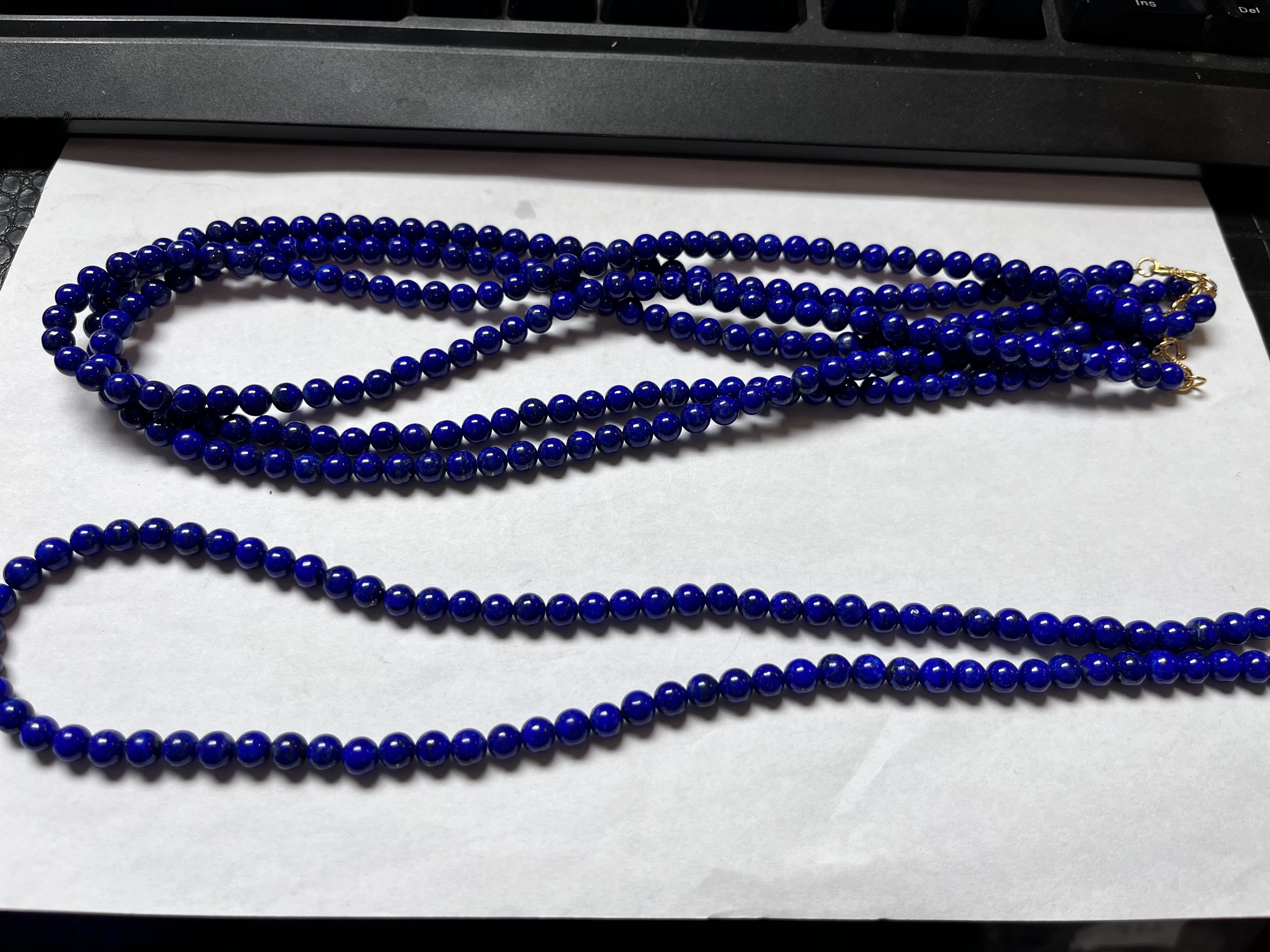 青金石项链6.7mm左右多样性发其一C-1032