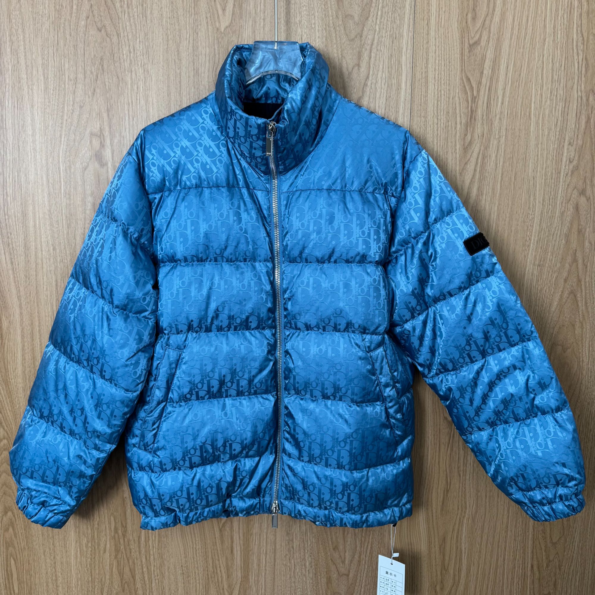 未使用 DIOR/迪奥 深蓝暗纹满印老花羽绒服44码