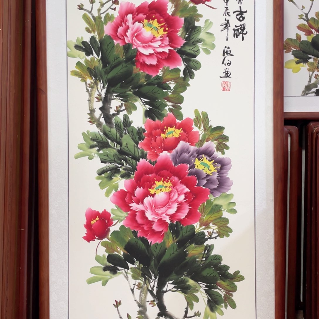 国画带框尺寸63*123厘米