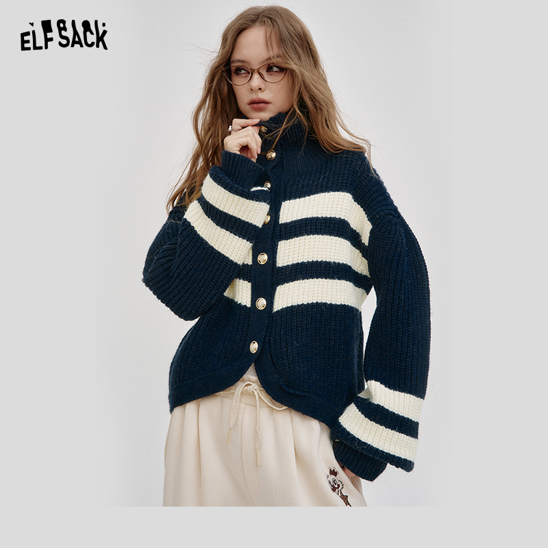 2111【金拐子】妖精的口袋秋冬长袖女士毛衣2025秋冬新款短款宽松