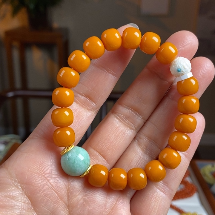 琥珀手链未镶嵌蜜蜡手串9