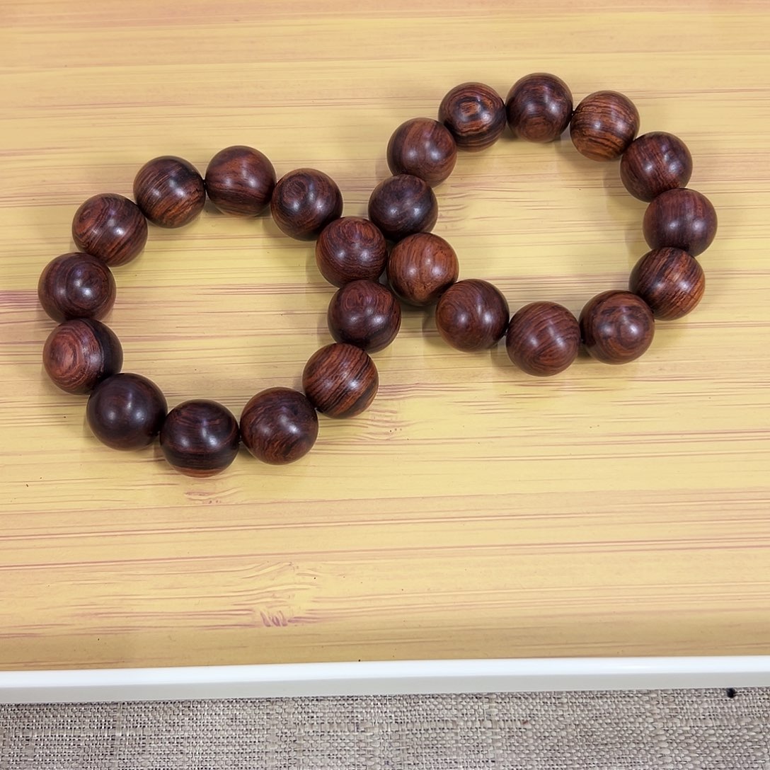 手串/手链黄花梨/降香黄檀20mm圆珠老料粗抛无胶无腊
