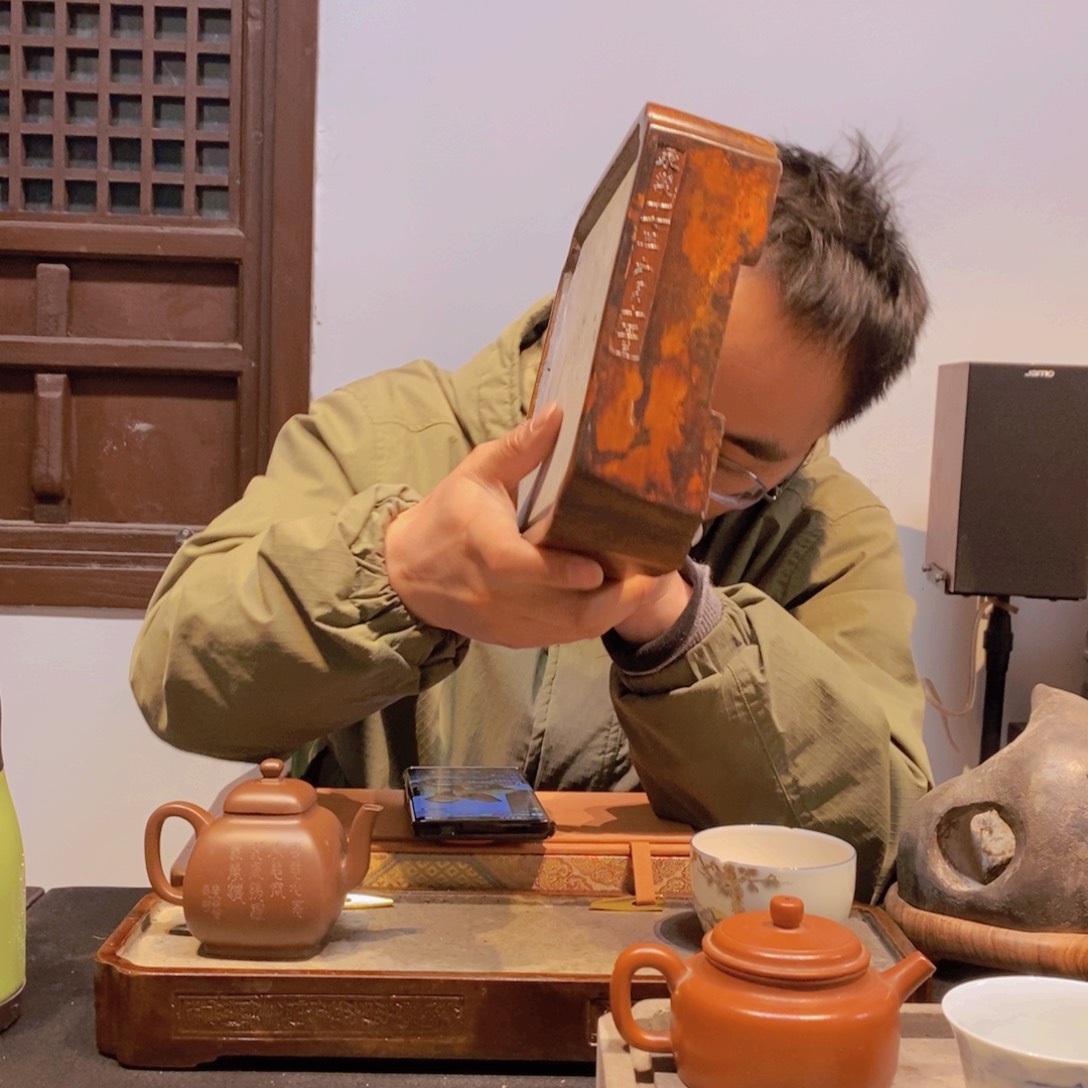 约20cm见方大漆半包吸水茶盘