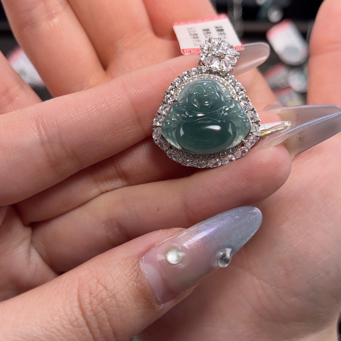 翡翠颈饰银S925镶嵌599889