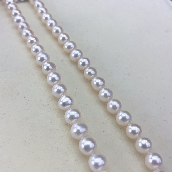 淡水珍珠颈饰银S925镶嵌卡8➕极光冷白高品