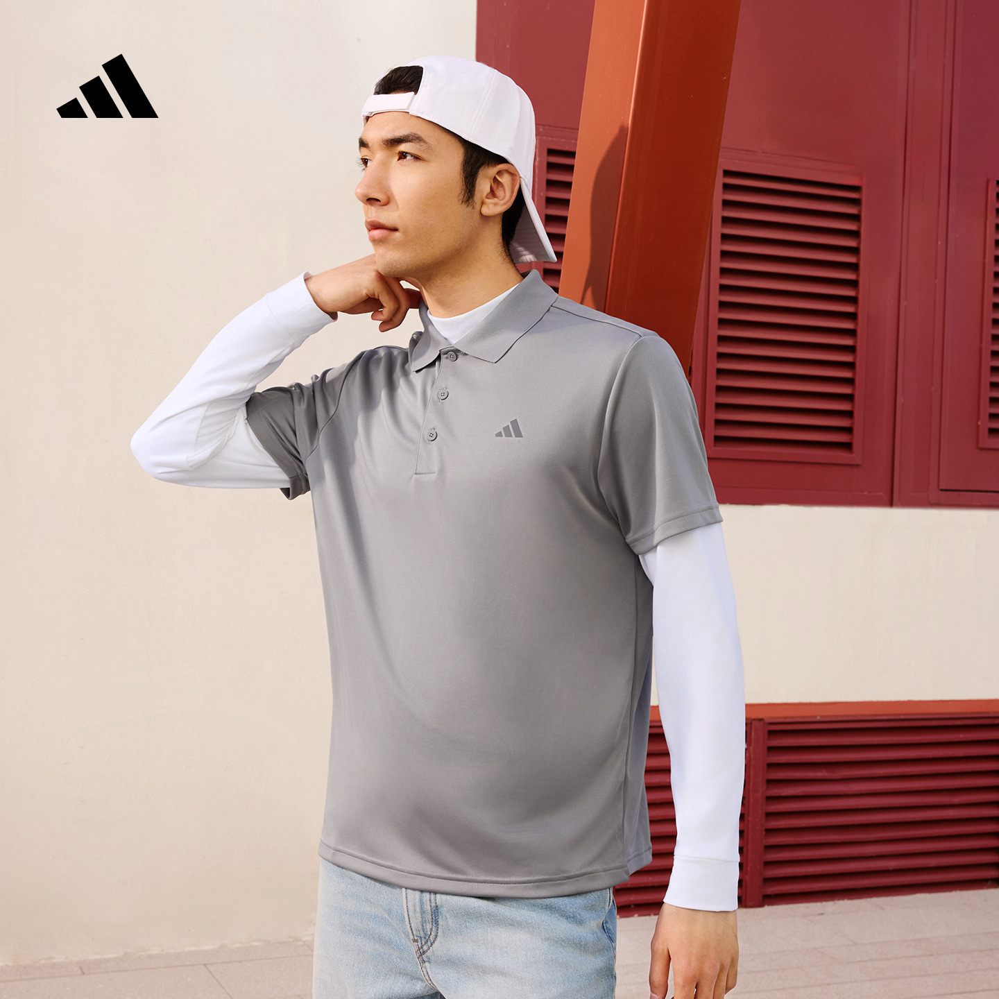 高尔夫运动短袖POLO衫男款春季新款adidas阿迪达斯官方 IU4448