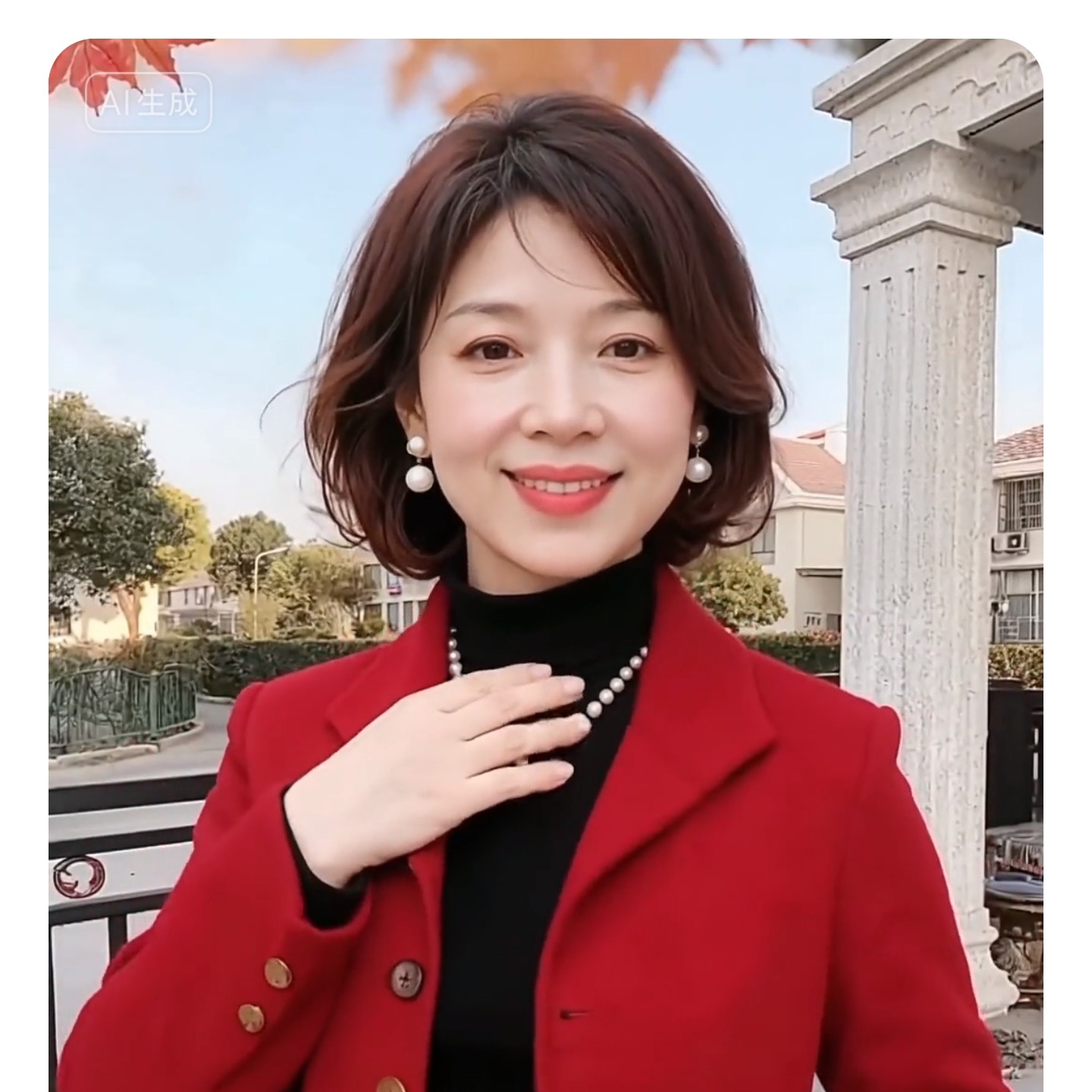 中老年女装冬装加绒加厚领中长款妈妈奶奶外套