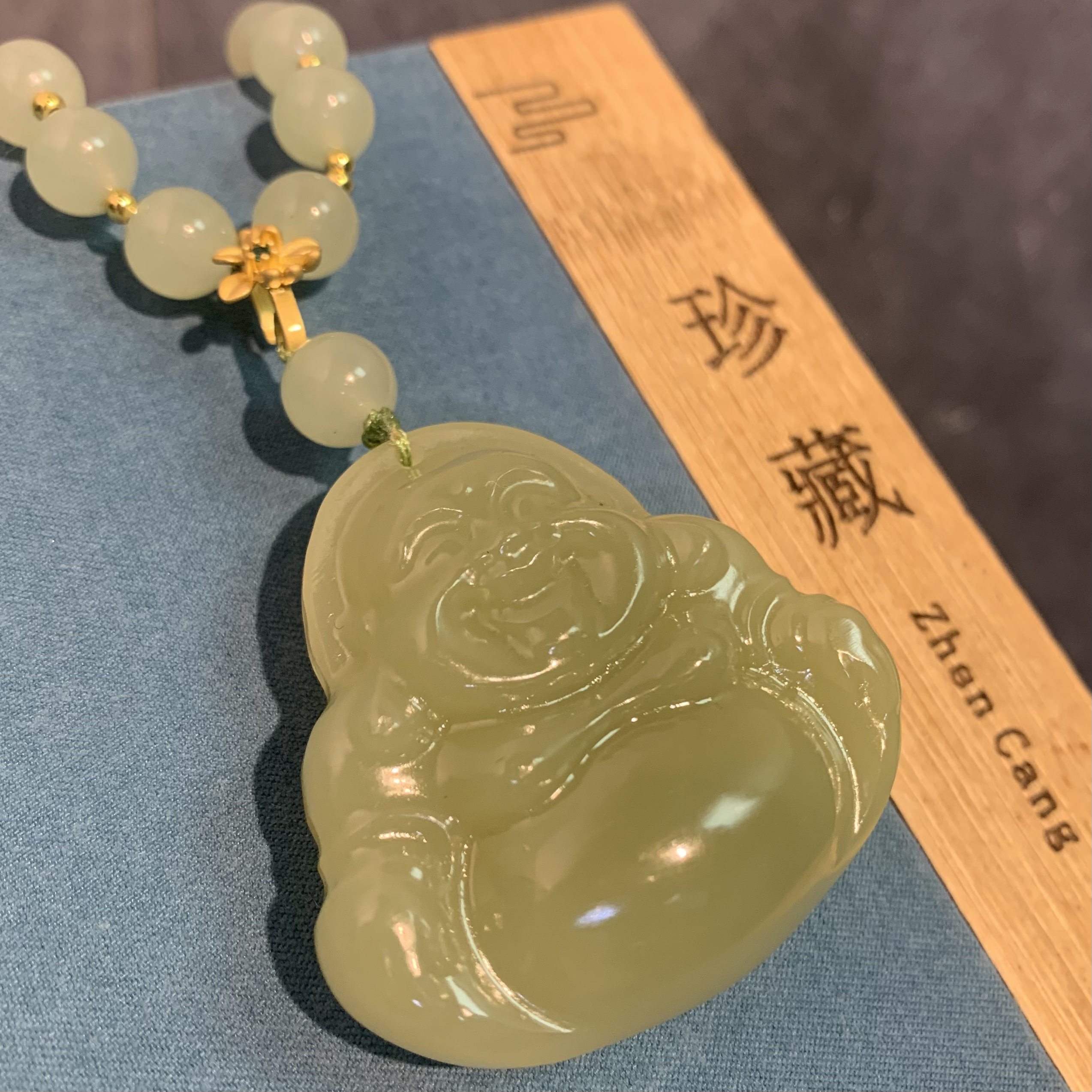 【晴水双面大弥勒】色标青草绿大弥勒 双重福气福气满满十全十美